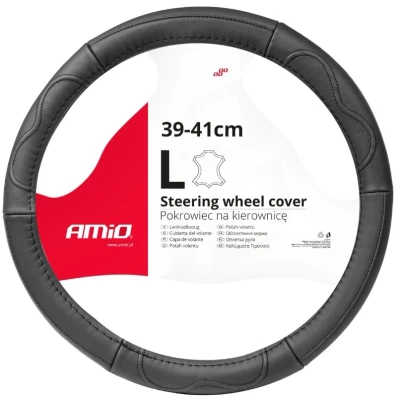 Abbildung von AMiO SWC 49 03552 Lenkradbezug schwarz 39 41 Leder
