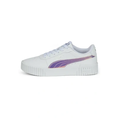 Abbildung von Puma Carina HOLO Sneaker low für Kinder, Größe: 37, White/silver Schuhe