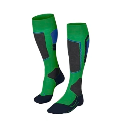 Abbildung von FALKE Herren Skisocken SK4 Advanced M KH Wolle Funktionsmaterial warm dünn 1 Paar, Grün (Grassgreen 7014), 39 41