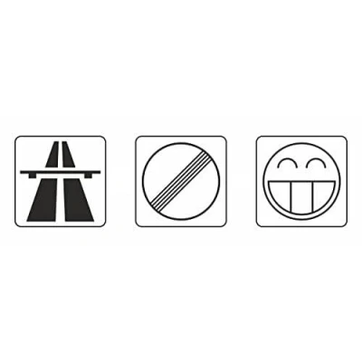 Abbildung von carstyling XXL Aufkleber Autobahn Freie Fahrt Smiley 70 x 190 mm