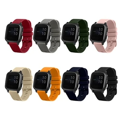 Abbildung von kwmobile 8X Sportarmband kompatibel mit Garmin Venu Sq Music/Sq Armband Großes Set Smartwatch
