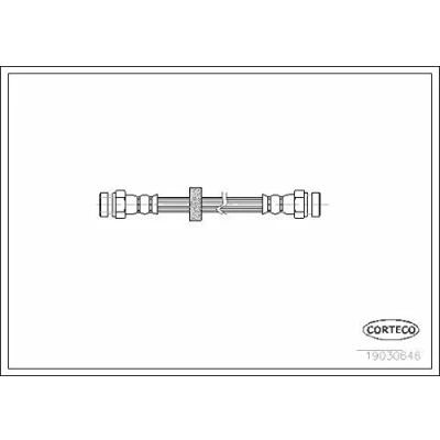 Abbildung von CORTECO 19030646 Bremsschläuche Hinterachse 400 VOLKSWAGEN: Caddy 2 Kastenwagen, Kombi, AUDI: 100 C4 Avant