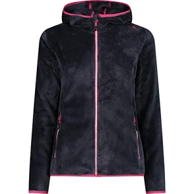 Abbildung von CMP Damen Highloft Fleecejacke mit fester Kapuze, Titan Fuchsia, D34