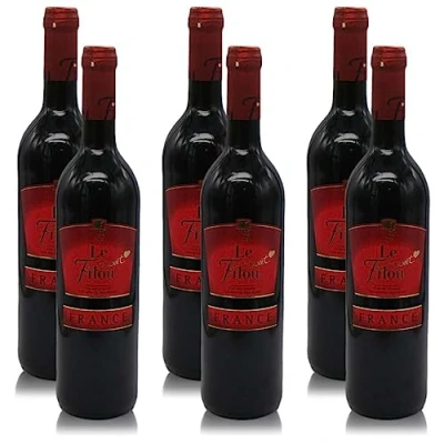 Abbildung von Le Sweet Filou Rouge, lieblich, sortenreines Weinpaket + VINOX Winecards (6x0,75l)