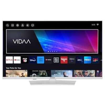 Abbildung von Telefunken Fernseher 40 Zoll Smart TV VIDAA XF40VP750M W Full HD Fernseher, HDR mit integriertem Triple Tuner, LED weiß