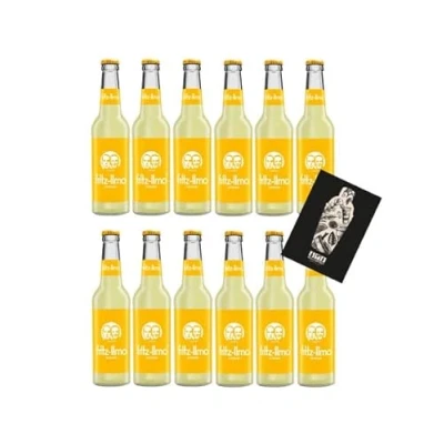 Abbildung von Fritz Limo Zitrone 12er Set Zitronen Limonade 12x 0,33L inkl. Pfand MEHRWEG mit Mixcompany Grußkarte