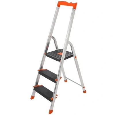 Abbildung von SONGMICS Trittleiter, Leiter, 3/4/6 Stufen, Aluleiter, mit Werkzeugschale, bis 150 kg