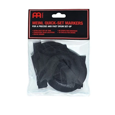 Abbildung von Meinl Cymbals Quick Set Markers 70 Stück Schlagzeug Hardware Klettband Markierungen Drum Zubehör, Schwarz (MQSM)