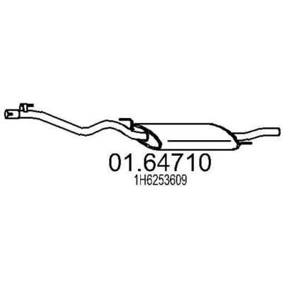 Abbildung von MTS 01.64710 Endschalldämpfer 1520mm VOLKSWAGEN: GOLF 3