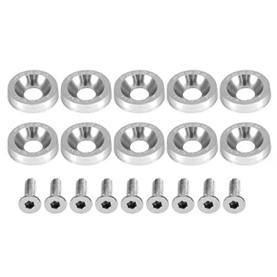 Abbildung von Car M6 Screw Gasket, Modifikationsschraube License Plate Frame Decoration Screw(Silber)
