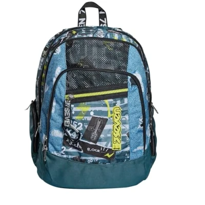 Abbildung von Seven Rucksack, Backpack für Schule, Uni &amp; Freizeit, Geräumige Schultasche Teenager, Mädchen, Jungen, Gepolsterter Schulranzen; mit Laptopfach Advanced U.ROCK, blau