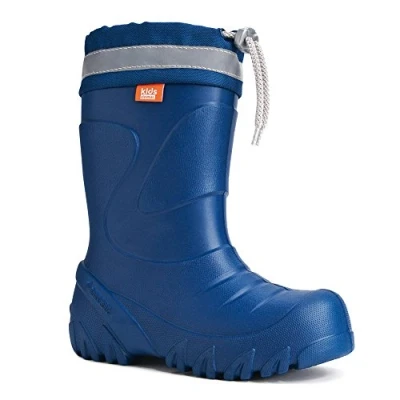 Abbildung von DEMAR Eva federleichte Kinder Gummistiefel mit Stulpe gefüttert Mammut S (22/23, dunkelblau)