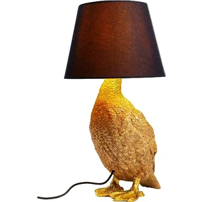 Abbildung von Kare Design Tischlampe Animal Duck Gold/Braun, Entenleuchte, Tiermotiv, Dekoleuchte, Tischleuchte, Schreibtischlampe Kinder, Lampe für Wohnzimmer, Schlafzimmer, 53x31x31 cm (H/B/T)