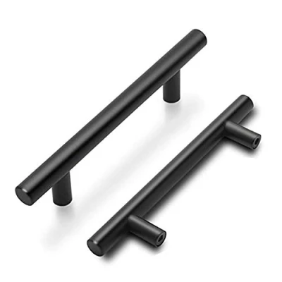 Abbildung von goldenwarm 10 X Möbelgriffe 90mm Edelstahl Stangengriff Schrankgriffe Schubladengriffe Türgriffe Küche Badmöbel Griffe Schwarz Ø 12mm