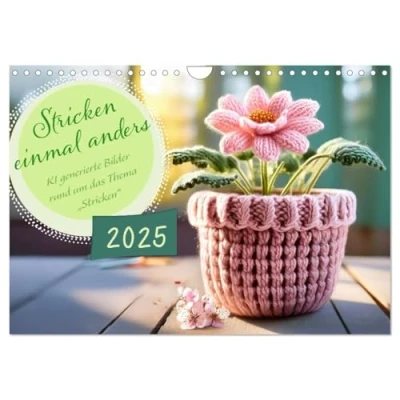 Abbildung von Stricken einmal anders (Wandkalender 2025 DIN A4 quer), CALVENDO Monatskalender