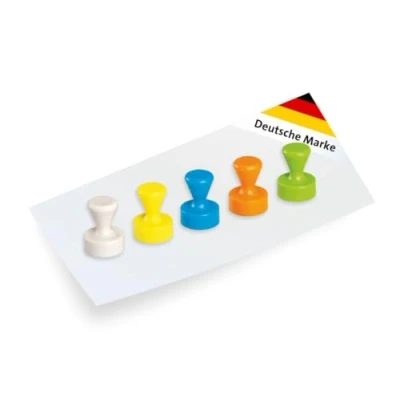 Abbildung von Maul Magnet Neodym (x H) 12 mm x 16 Kegel Weiß, Gelb, Blau, Grün