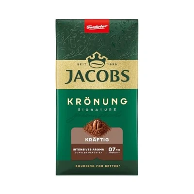 Abbildung von Jacobs Filterkaffee Krönung Kräftig, Intensives Aroma, Gemahlener Kaffee, Intensität 7/10, 500g