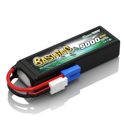 Abbildung von Gens ace 3S Lipo 5000mAh 11.1V 3S1P 50C Bashing Akku mit EC5 Stecker für die meisten RC Autos im Maßstab 1/8, 1/10