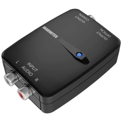Abbildung von Digital Analog Wandler Audio Connect AD12 Konvertieren Sie Ihr analoges Audiosignal in ein digitales (Toslink oder Koaxial) AD Cinch zu Spdif Adapter RCA auf Optisch