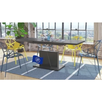 Abbildung von Mazzoni Design Couchtisch Tisch Grand Noir stufenlos höhenverstellbar ausziehbar 120 bis 180cm Esstisch (Anthrazit matt)