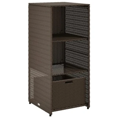 Abbildung von vidaXL Garten Geräteschrank Gartenschrank Braun 50x55x115 cm Polyrattan