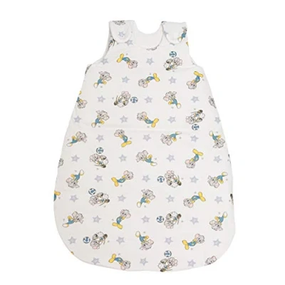 Abbildung von pic Bear Premium Babyschlafsack aus Jersey Baumwolle Atmungsaktiv, Mitwachsend und für Ganzjahres Nutzung mit verstellbaren Größen 74/80 Ed Sterne weiß