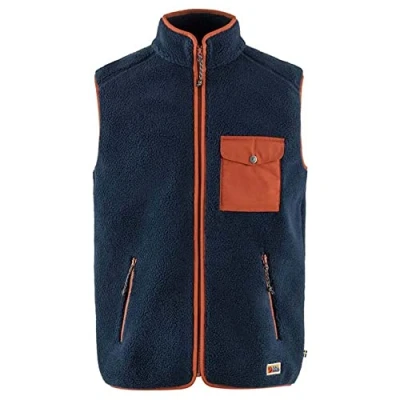 Abbildung von Fjallraven 87073 560 215 Vardag Pile Fleece Vest M/Vardag M Sweatshirt Herren Navy Autumn Leaf Größe L