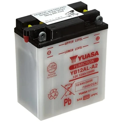 Abbildung von YUASA BATTERIE YB12AL A2 offen ohne Saeure