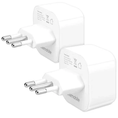 Abbildung von kwmobile 2x Reiseadapter Italien Typ L Schuko EU zu Steckdose Stromadapter, 6,70 cm