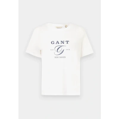 Abbildung von GANT REG Graphic Tshirt print, Damen, Größe: Large, White