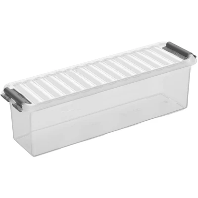 Abbildung von SUNWARE Q Line Box 1,3 Liter 270 x 84 90 mm transparent/grau