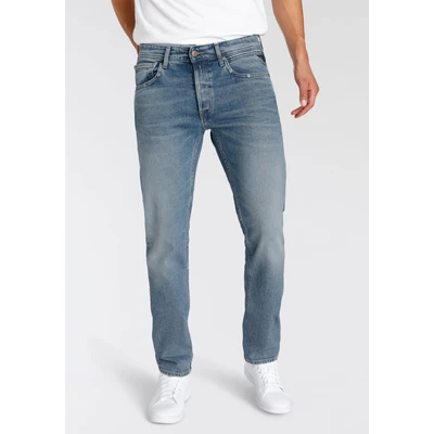 Abbildung von Replay Grover Jeans Straight Leg, Herren, Größe: 32x34, Light blue