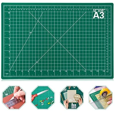 Abbildung von anezus Self Healing Sewing Mat, 12inch x 18inch Rotary Cutting Mat Double Sided 5 Ply Craft Board for Crafts Hobby Fabric Precision Scrapbooking Project