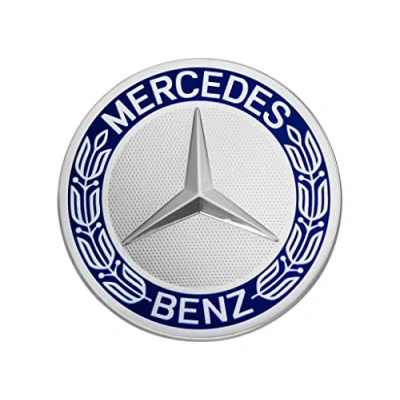 Abbildung von Mercedes Benz Collection Radnabenabdeckung Stern mit Lorbeerkranz blau