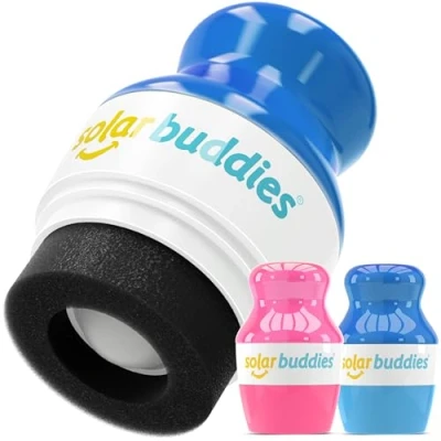 Abbildung von Solar Buddies Sonnencreme Applikator VollPink &amp; VollBlau Nachfüllbarer Roll on Schwammapplikator für Sonnencreme, Sonnenmilch Lotion Kinder, Erwachsene Familien Fasst 100ml