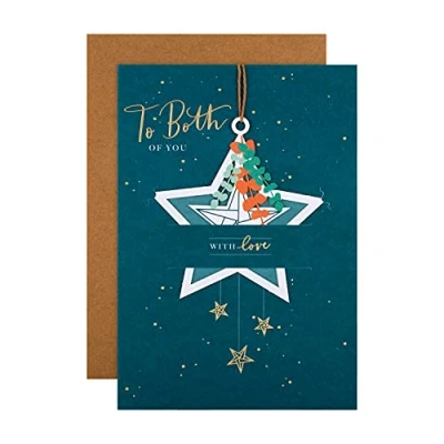 Abbildung von Hallmark Weihnachtskarte für beide modernes Design mit Andenken Element