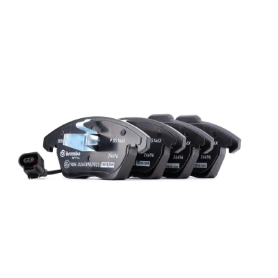 Abbildung von BREMBO P 85 146X Bremsbelagsatz inkl. Verschleißwarnkontakt ohne Zubehör VOLKSWAGEN: Beetle Schrägheck, Passat B7 Alltrack, Touran I