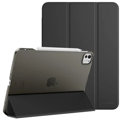 Abbildung von MoKo für iPad Pro 13 Zoll Hülle M4 2024 (7. Gen), Ultradünne Standhülle mit Transluzent Hart PC Rückseite (Modell: A2925/A2926/A3007), Unterstützt Apple Pencil Pro, Schwarz