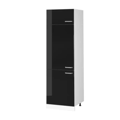 Abbildung von Vicco Hochschrank R Line, Schwarz Hochglanz/Weiß, 60 cm mit Türen