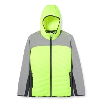Abbildung von CMP Kinder Knit Tech Jacke mit fester Kapuze, Gelbes Fluo, 104