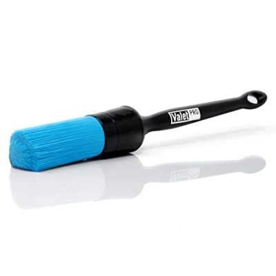 Abbildung von detailmate ValetPRO Black Handle Chemical Resistant Felgenpinsel chemieresistent mit Kunststoff Griff 18, BRU 22 + Nitril Schutzhandschuh