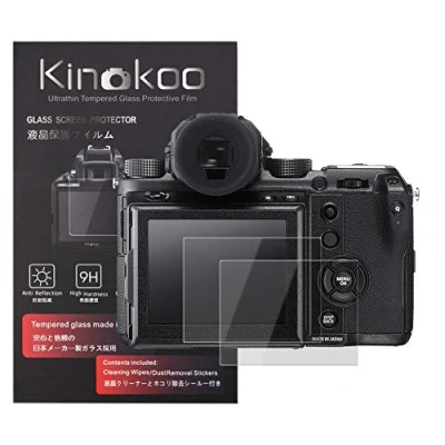 Abbildung von kinokoo Gehärtetes Glas für Fuji GFX 50S/GFX 50R/GFX100 Kristallklarer Film FUJIFILM 50S 50R GFX100 Displayschutzfolie Blasenfrei/Kratzfest(2er Pack)