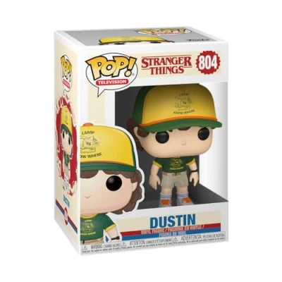 Abbildung von Funko Pop Merchandise Figur Dustin Henderson Figur, Stranger Things 3, Camp Know Where Shirt, Cappy