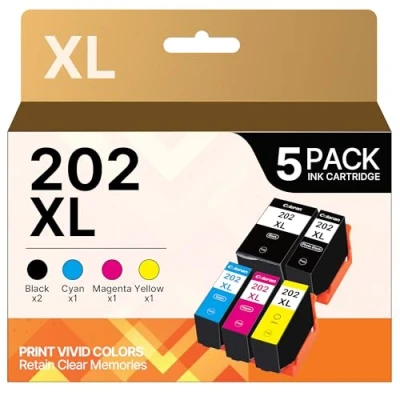 Abbildung von Coloran 202XL Druckerpatronen Kompatibel für Epson 202 XL Tintenpatronen, XP 6100 Expression Premium 6000 6005 6105 6001 (2 Schwarz, Cyan Magenta Gelb)