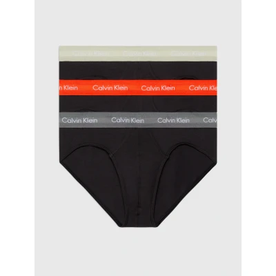 Abbildung von Calvin Klein Underwear HIP Brief 3 PACK Slip, Herren, Größe: Medium, Black/cherry kiss/eiffle tower/moss green