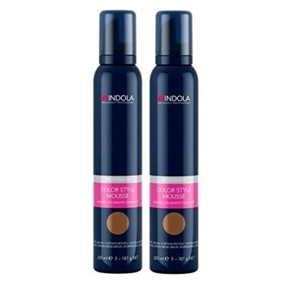 Abbildung von Indola Colour Mousse 200 ml Medium braun X2