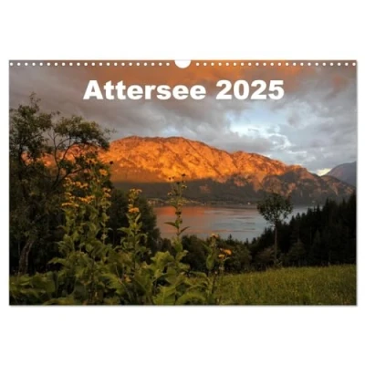 Abbildung von Attersee im Salzkammergut 2025 (Wandkalender DIN A3 quer), CALVENDO Monatskalender