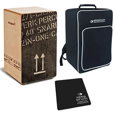 Abbildung von Schlagwerk Cajon + keepdrum Gig Bag CP 01 Pad (CP404 BK Pad)
