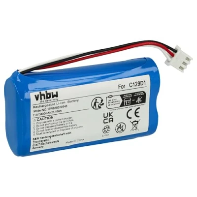 Abbildung von vhbw Akku Ersatz für Bang &amp; Olufsen C129D1, 2INR19/66 Lautsprecher Boxen Speaker (3400 mAh, 7,4 V, Li Ion)