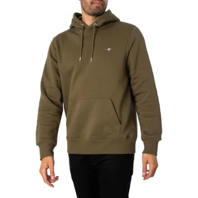 Abbildung von GANT Shield Hoodie Kapuzenpullover, Herren, Größe: Small, Juniper green